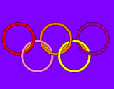 Disegno Anelli dei giochi olimpici  pitturato su ISABELLA