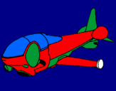 Disegno Nave supersonica  pitturato su gabri