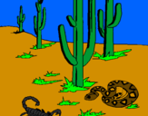 Disegno Deserto  pitturato su emmachiara
