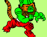 Disegno Giocatore tigre  pitturato su tigrotta