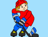 Disegno Bambino che gioca a hockey  pitturato su Sebastian
