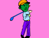 Disegno Golf pitturato su Edoardo