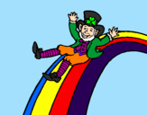 Disegno Folletto nell'arcobaleno  pitturato su gabriele  fasone
