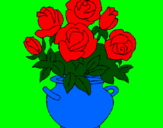 Disegno Vaso di fiori pitturato su bbbbbbbbbbbbbbbbbbbb