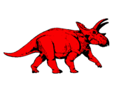 Disegno Triceratops pitturato su mattia f. d