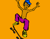 Disegno Skateboard pitturato su yukio