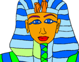 Disegno Tutankamon pitturato su SARA