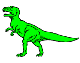 Disegno Tyrannosaurus Rex  pitturato su nadia