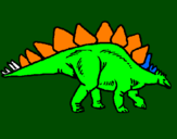 Disegno Stegosaurus  pitturato su kevin di cossato
