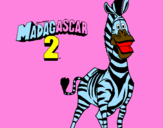 Disegno Madagascar 2 Marty pitturato su matti