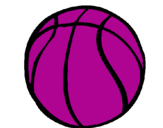 Disegno Pallone da pallacanestro pitturato su giulia