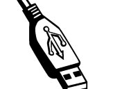 Disegno USB pitturato su imbianchino