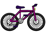 Disegno Bicicletta pitturato su giò