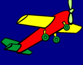 Disegno Aeroplano giocattolo pitturato su stefano