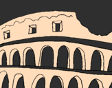 Disegno Colosseo pitturato su dianney   la  bonita