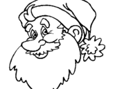Disegno Faccione Babbo Natale  pitturato su babbo n