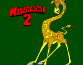 Disegno Madagascar 2 Melman pitturato su pippi