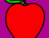 Disegno mela  pitturato su sammy