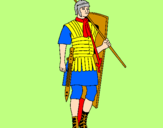 Disegno Soldato romano  pitturato su Pietro
