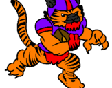 Disegno Giocatore tigre  pitturato su gabriele