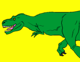 Disegno Tyrannosaurus Rex  pitturato su kevin  di cossato