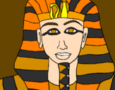 Disegno Tutankamon pitturato su elisabeth
