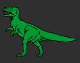 Disegno Tyrannosaurus Rex  pitturato su filippo