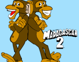 Disegno Madagascar 2 Manson & Phil 2 pitturato su Tesya