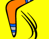 Disegno Boomerang pitturato su pkkkk