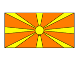 Disegno Repubblica di Macedonia pitturato su simone