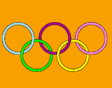 Disegno Anelli dei giochi olimpici  pitturato su EMILIO