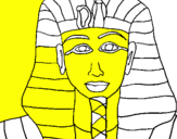 Disegno Tutankamon pitturato su gyufujhvfugyfg