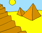 Disegno Piramidi pitturato su Guy