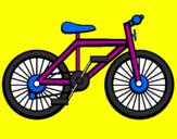 Disegno Bicicletta pitturato su niff