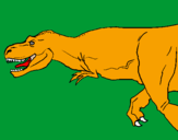 Disegno Tyrannosaurus Rex  pitturato su nicholas