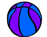 Disegno Pallone da pallacanestro pitturato su ghjisaq