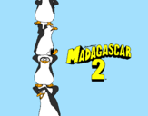 Disegno Madagascar 2 Pinguino pitturato su minny