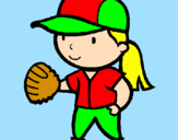 Disegno Giocatrice di baseball  pitturato su marty98