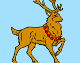 Disegno Cervo pitturato su natalie 2006