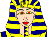 Disegno Tutankamon pitturato su giovanni 005