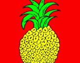 Disegno ananas  pitturato su christian