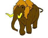 Disegno Mammuth II pitturato su maxi