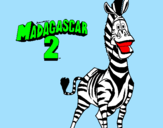 Disegno Madagascar 2 Marty pitturato su lorenzo