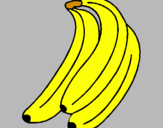 Disegno Banane  pitturato su Luca