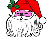 Disegno Faccione Babbo Natale  pitturato su cjdudfu8ud