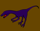 Disegno Velociraptor II pitturato su BARTESELLI