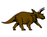 Disegno Triceratops pitturato su Gabri