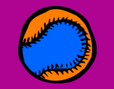 Disegno Palla da baseball  pitturato su ENRIICO