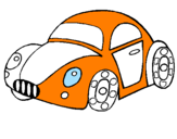 Disegno Auto giocattolo  pitturato su auto federico