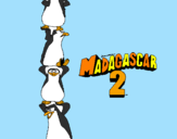 Disegno Madagascar 2 Pinguino pitturato su nicole